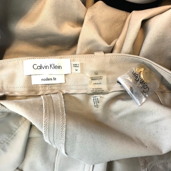 CALVIN KLEIN Beige MODER NFIT Dress Pants ~sz 14 - Picture 8 of 8